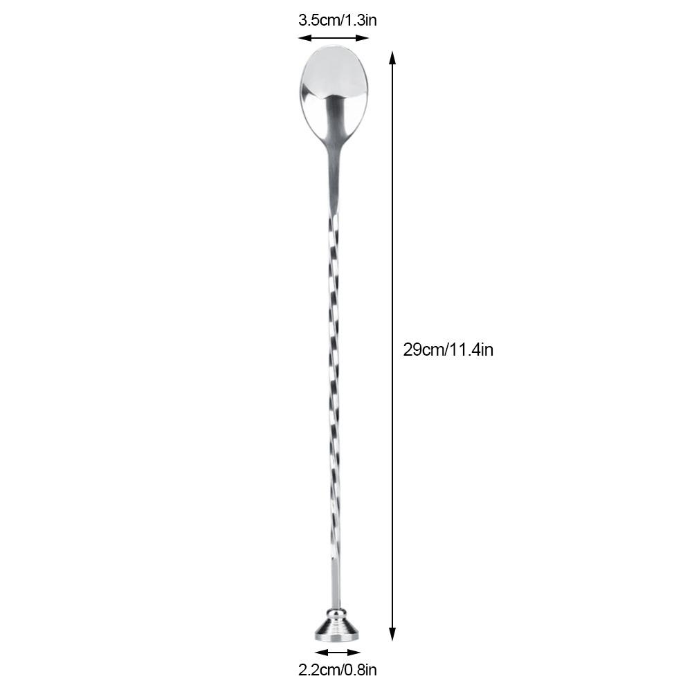 Stainless Steel Stirring Spoon Long Handle Drink Stirrer Cocktail Drink Mixer  Household