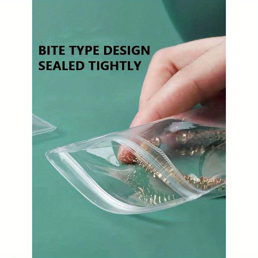 10pcs Small Plastic Bags, Mini Bags, Transparent Plastic Jewelry Zipper Bags, Reusable Plastic Bags for Modern Transparent Portable Home Jewelry Bags