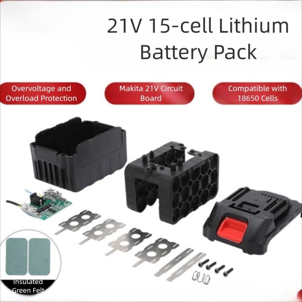 Plastic Battery Plastic Case DIY 21V Battery Pack Accessories Shell Kit 15 Cell 18650 Lithium Battery Cutting Machine