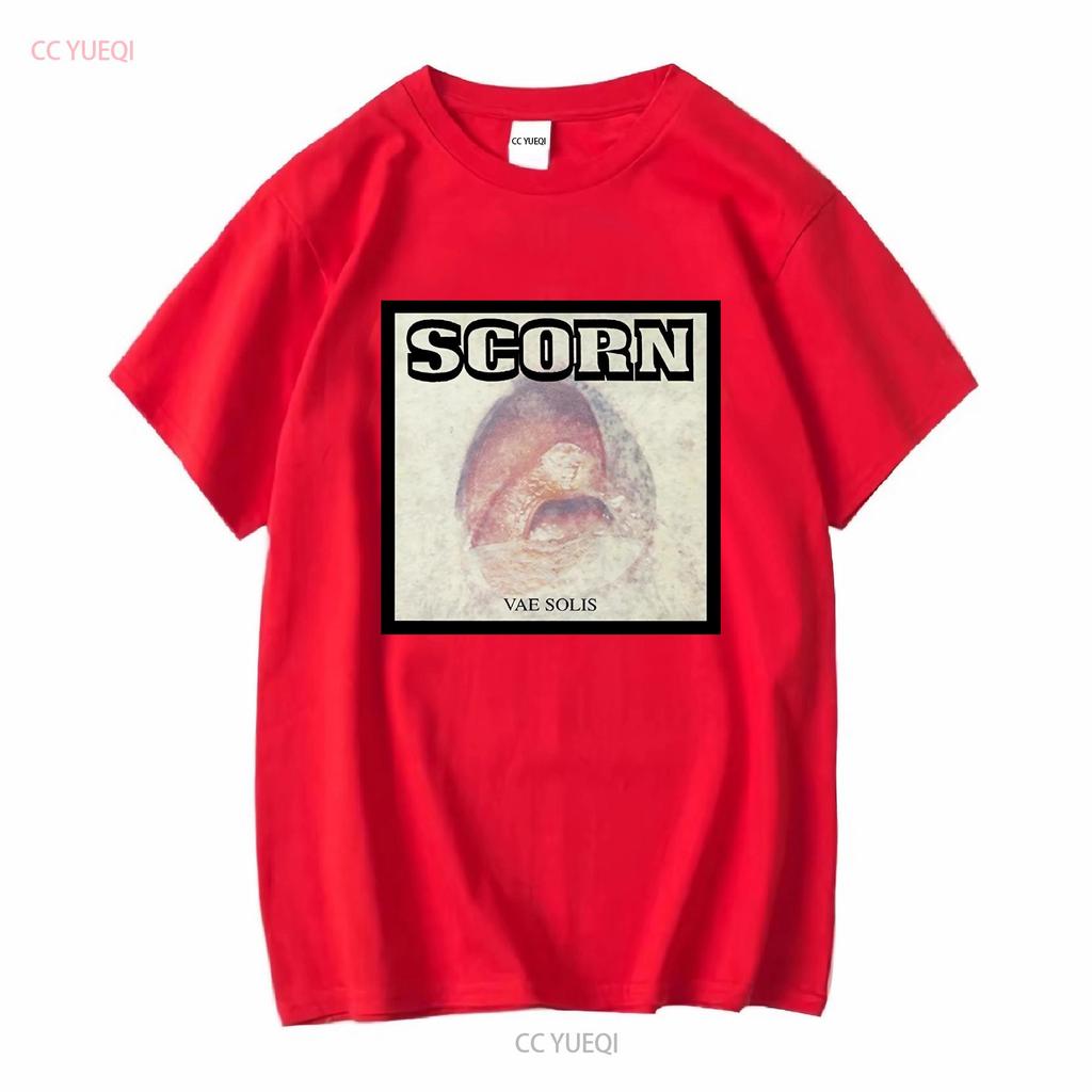 SCORN T Shirt Vae Solis Mens Cotton Crew Industrial Breakbeat long or short sleeves vintage Washed Slightly homme Soft