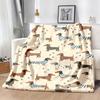 1pc Puppy Print Blanket Single-sided Print Soft and Warm Flannel Fabric Suitable for All Seasons Can Be Used for Sofas Beds Armcha