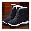 Women's New Winter Cotton Shoes with Plush and Thick High Top Cotton Boots, Waterproof and Non Slip Lace Up Snow Boots