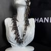 Unique Design Sweet Cool Spicy Girl Style Rivet Round Bead Tassel Necklace Waist Chain Women'S Personality Niche Design Jewelry
