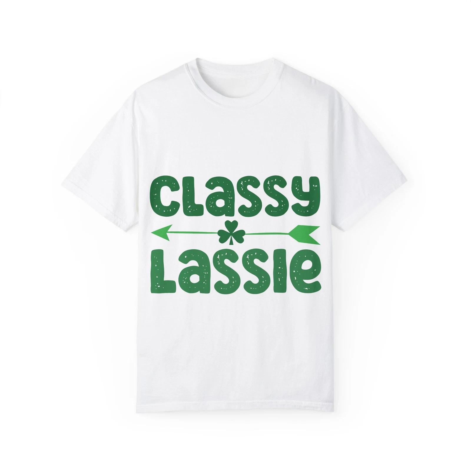 Classy Lassie St. Patrick s Day T shirt, Shamrock Tee, Unisex Irish Shirt, 3XL