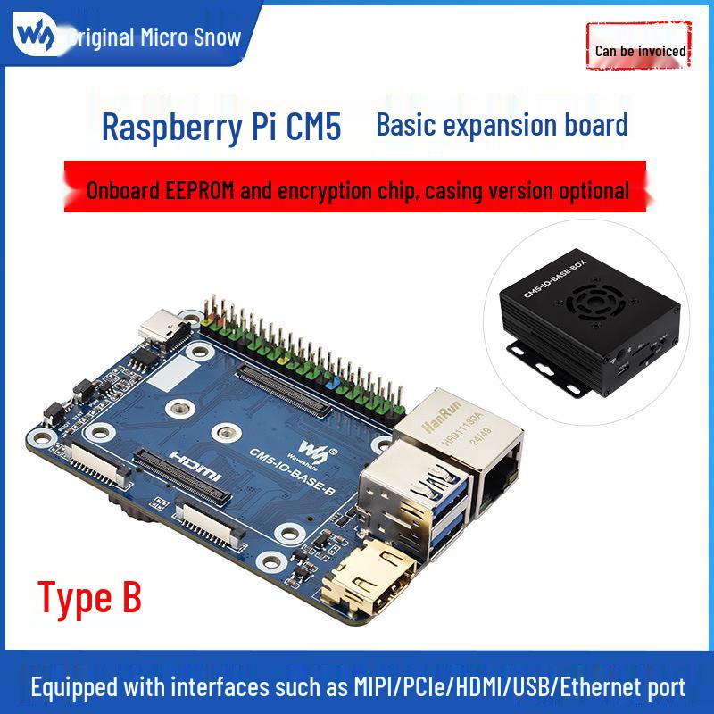 Raspberry Pi Compute Module 5 Mini Expansion Board Type B (Waveshare Basic)