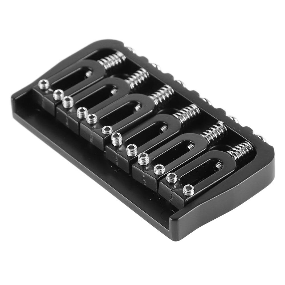 Black\Silver Electric Guitar Fixed Bridge Hardtail Saddle Bridge Electric Guitar Replacement