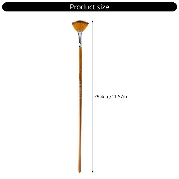 Long Handle Artist Paintbrush for Large Canvas Painting Wooden Grip Professional Nylon Bristles Multi Head Avaliable