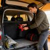 Car fire extinguisher organizer Durable trunk storage bag and seat back bracket for storing fire extinguishers in vehicles