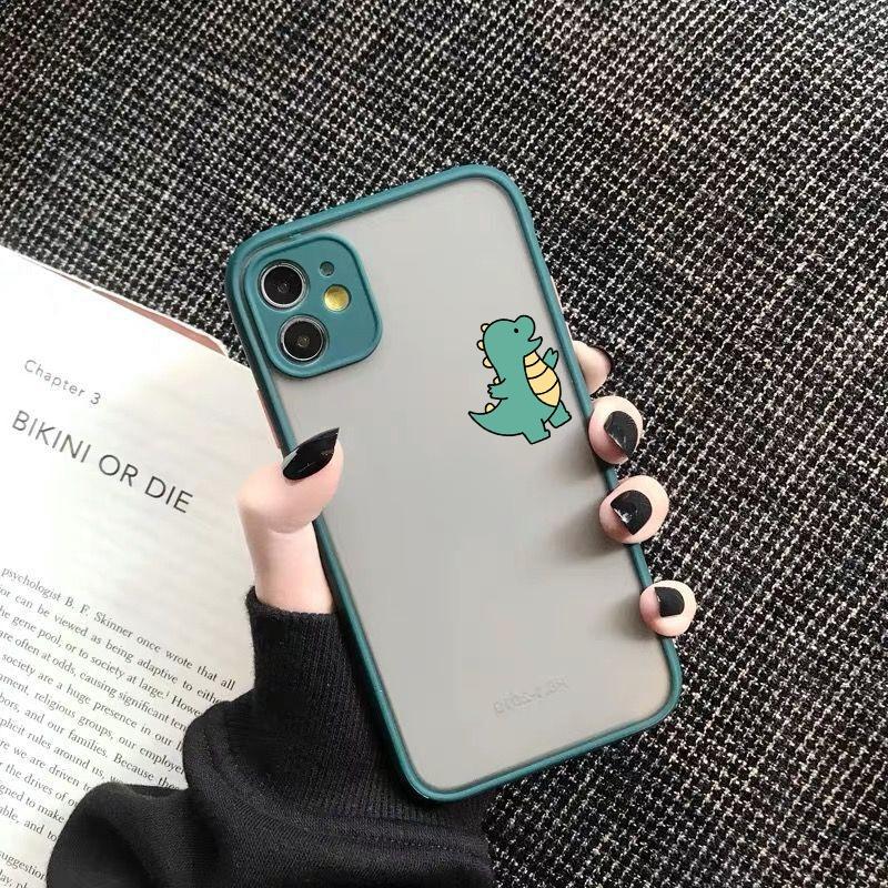 

GYKZ милый мультяшный чехол для пары динозавров для iPhone 13 11 Pro 12 XS MAX XR 7 SE2020 X 8Plus прозрачный жесткий матовый чехол iphone 6