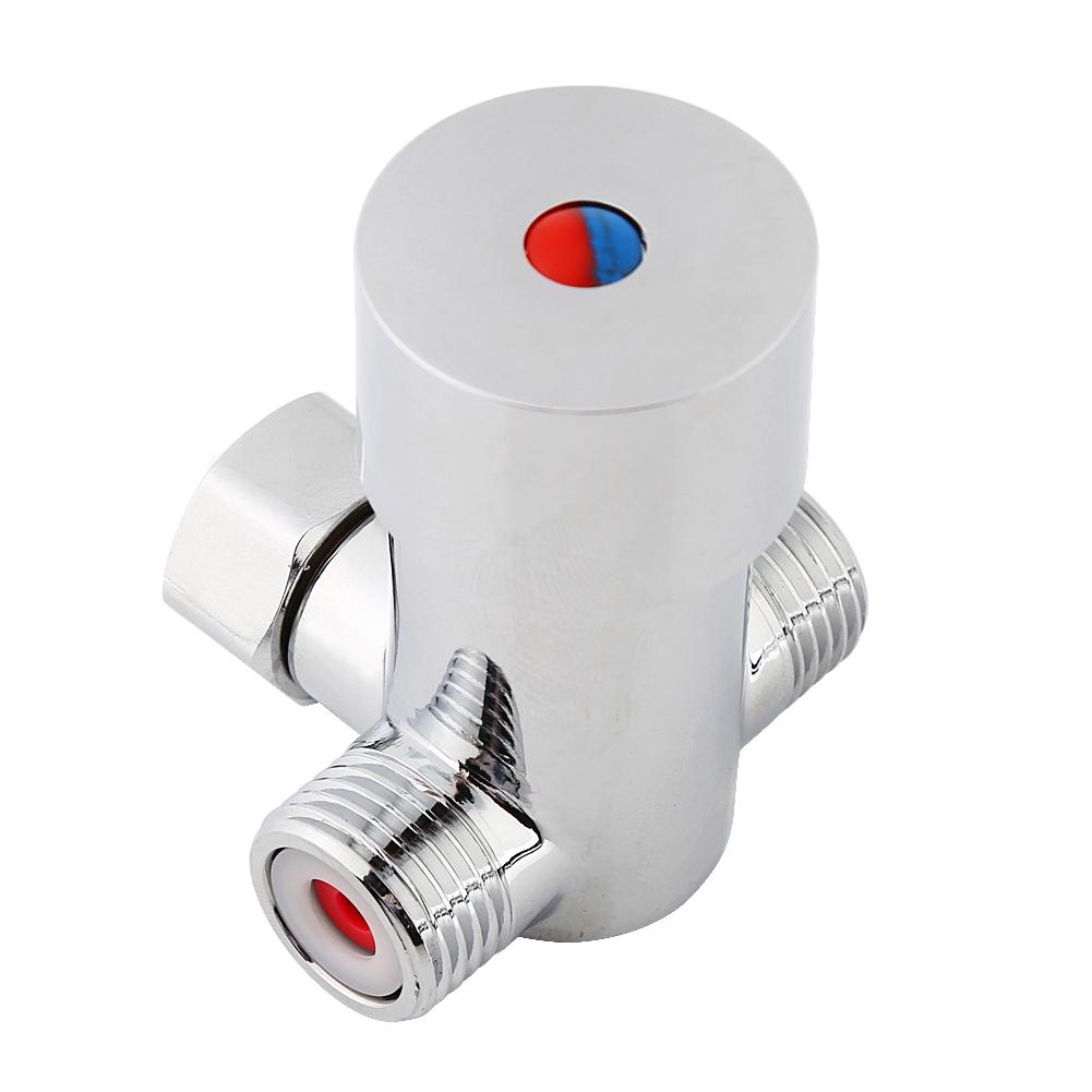 G1 2 Hot Cold Water Mixing Valve Thermostatic Mixer Temperature Control for Automatic Faucet