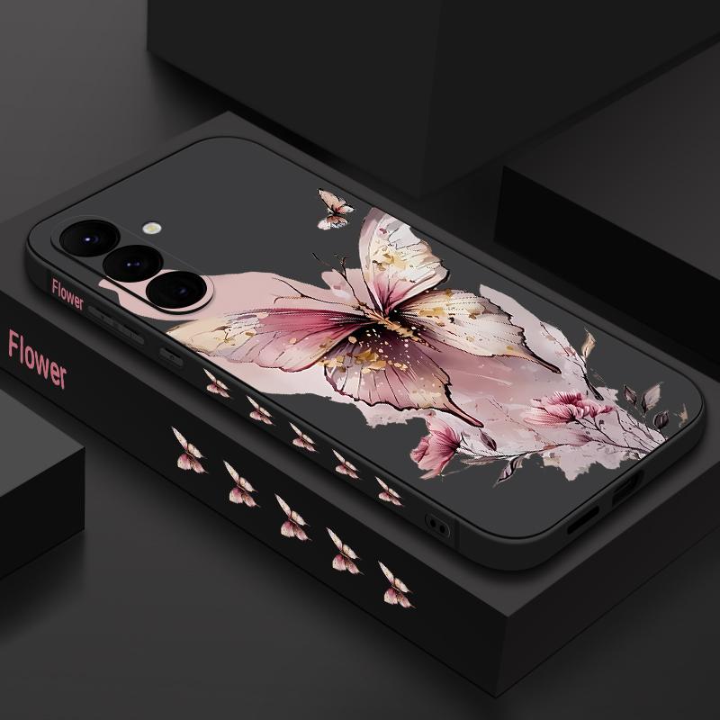 Butterfly Lanyard Case For Samsung Galaxy S24 S25 Ultra S23 S22 Ultra S21 S20 FE A14 A34 A15 A35 A52 A53 A54 A55 5G A16 A36 A56 Cover