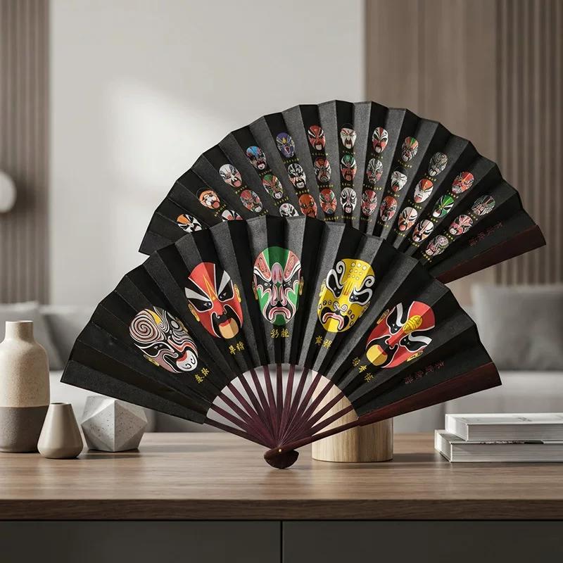 Folding Fan Chinese Style Summer 10inch Ancient Style Fan Men's Silk Cloth 2026 New Model Summer Bamboo Fan Hanfu Portable Fan