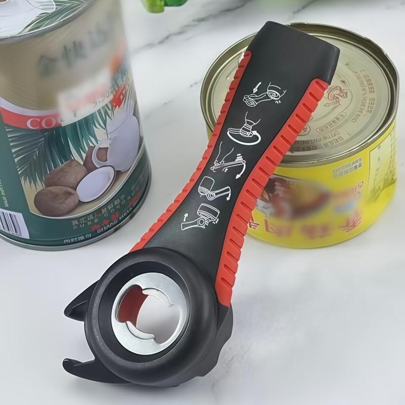 Nine-in-one multifunctional bottle opener set Ergonomic non-slip rubber handle can opener set Effort-saving lid-opening tool Designed for