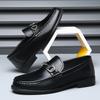 Men's Spring Breathable Foot Cover Casual Leather Shoes Non-slip Business One-pedal Formal Leather Shoes Men's Versatile Doudou Shoes