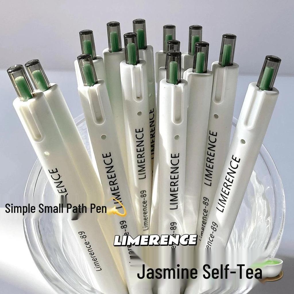 Jasmine Weißer Tee Schnelltrocknender Gelstift, Glatte Carbon ST Spitze, Druckknopf für Prüfungen