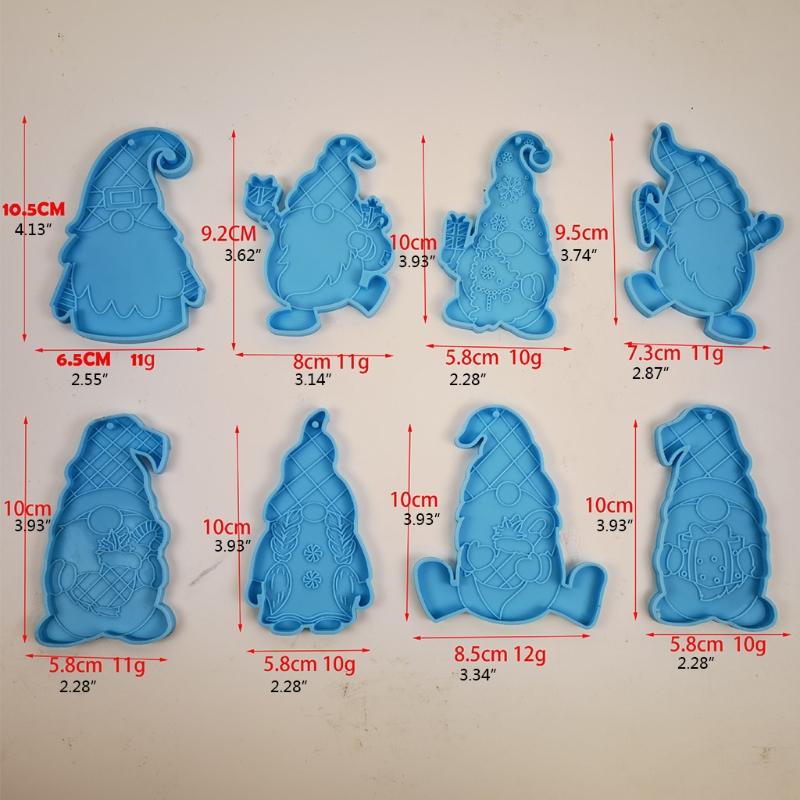 Craft Epoxy Mold Handmade Jewelry Pendant Resin Casting Moulds Dwarf Doll Gnome Keychain Resin Mold Silicone Texture