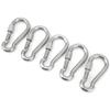 5pcs 80mm Locking Carabiner Clip Heavy Duty Spring Snap Hook with Nut Lock Buckle for Camping