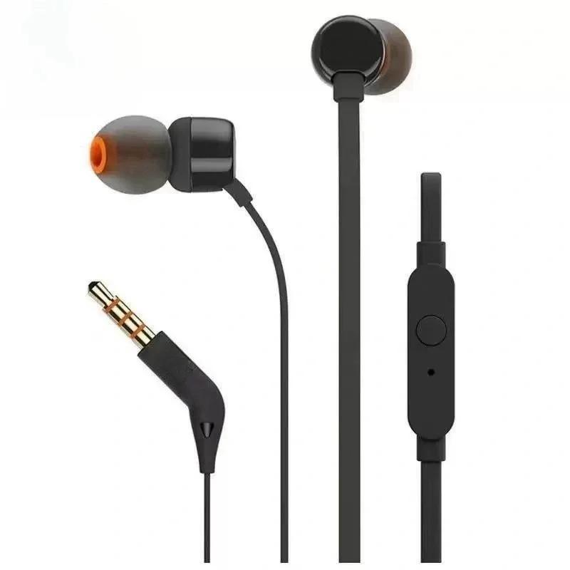 JBL TUNE 110 Authentic Authorization In-ear Wired Headphones Microphone Remote Control Heavy Bass Sound Quality 3.5mm Interface