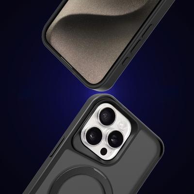 Pro iPhone 13 Pro Magnetický kryt na telefon PC+TPU Kroužkový stojánek Kryt na mobilní telefon