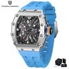 New PAGANI DESIGN Men's Quartz Watches VH65 Skeleton Dial 100M Waterproof Sport Rectangle Sapphire Glass Watch for Men