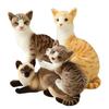 25cm Lifelike Stuffed Siame Cats Plush Toy Simulation American Shorthair Cute Cat Pet Toys Lifelike Home Decor Birthday Gift Kid