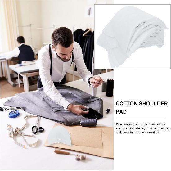 Didiseaon 50pcs White Shoulder Pads Sewing Sponge Shoulder Pads Shoulder Enhancers Jacket Shoulder Mats for Women Men Suit Coat Jacket Clothes