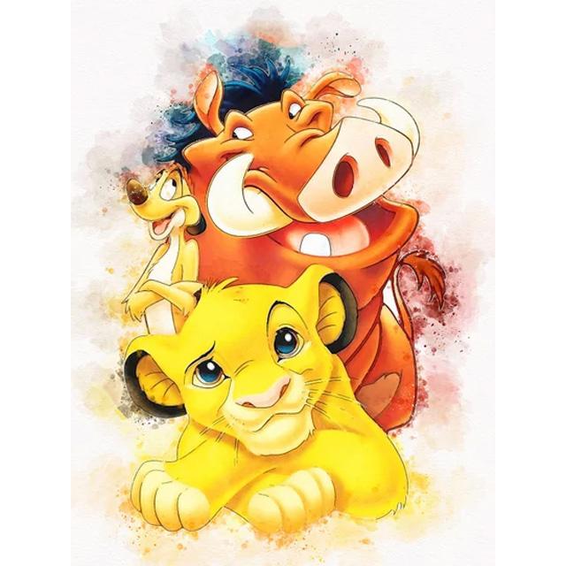 Animal Donald Duck Lion Deer Full Round Drill 5D DIY Diamond Painting Art Mosaic Home Decor Gift Frameless