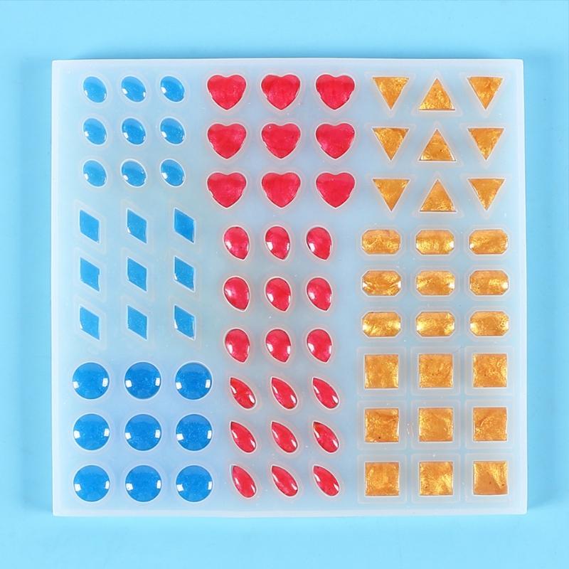 Molds for Casting Resin Heart Shaped Round Square Oval Rhombus for Triangle Square Polygon Drop Shape Mold for Home Deco
