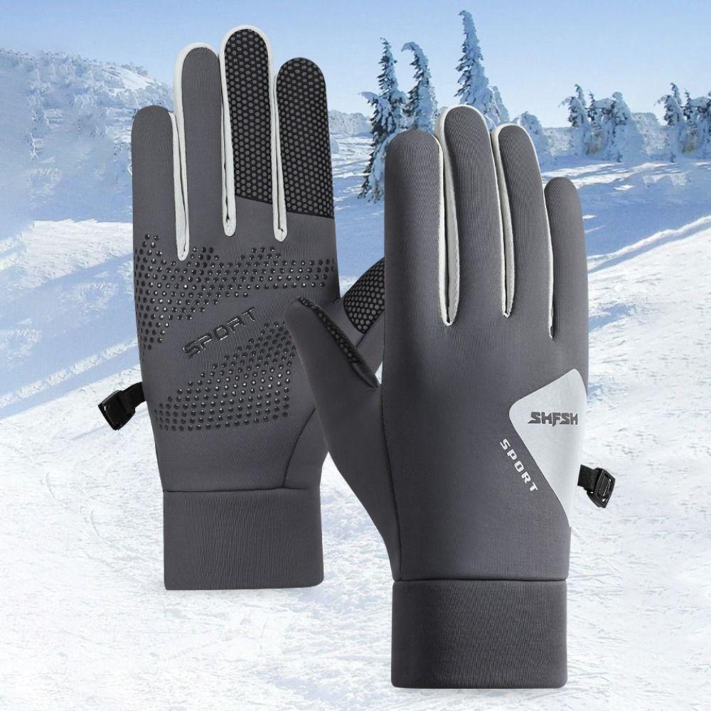 Warm Full Finger Gloves Anti-Slip TouchScreen Mittens Cold-proof Gloves Riding Equipment
