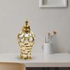 Elegant Gold Lattice Ceramic Jar Vase with Lid Storage Jar for Decorative Display In Homes and Event Spaces