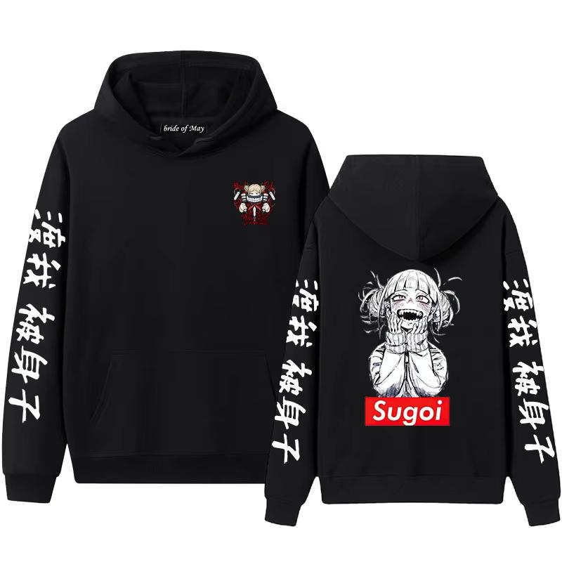 My Hero Academia Sweatshirt Hhimiko Toga Anime Hoodie Hip Hop Streetwear Oversized Casual Printed Hoodies Men Women Y2K Clothes