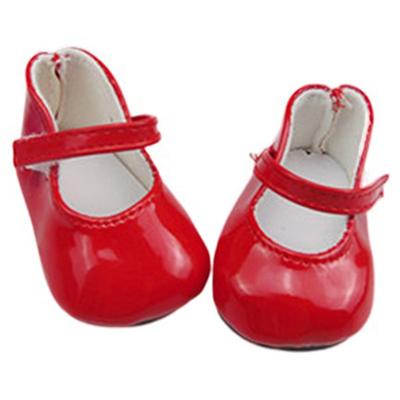 18Inch Girls Dolls Shoes Round Toe Pu Princess Dress Shoes American Newborn Shoe