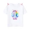 Personalizovaná trička pro holky k 1-6 narozeninám s jednorožcem Wild Tee Dětské párty tričko Jednorožec se jménem Oblečení Dětská módní trička Outfit