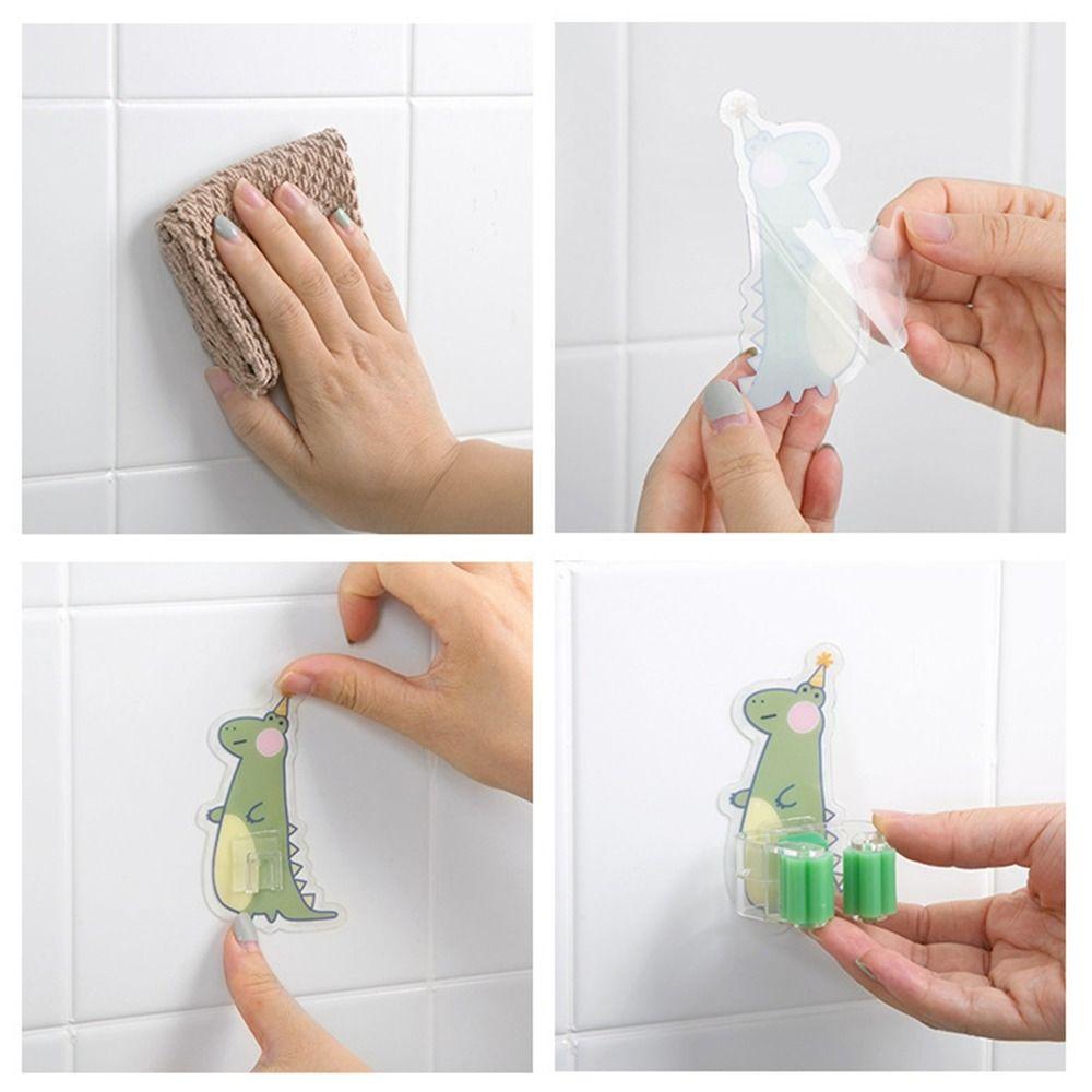 Punch-free Mop Hanging Hook Wall Mounted Mop Broom Storage Hook Cute Brush Broom Hanger  for Home
