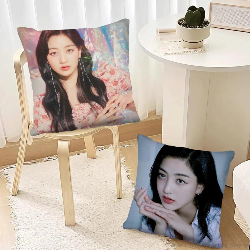 1PC Korean Group Jihyo Pillow Case Square Pillow Cushion Cover Bedroom Sofa Room Decoration Casual Kpop T-TWICE Pillow Cover