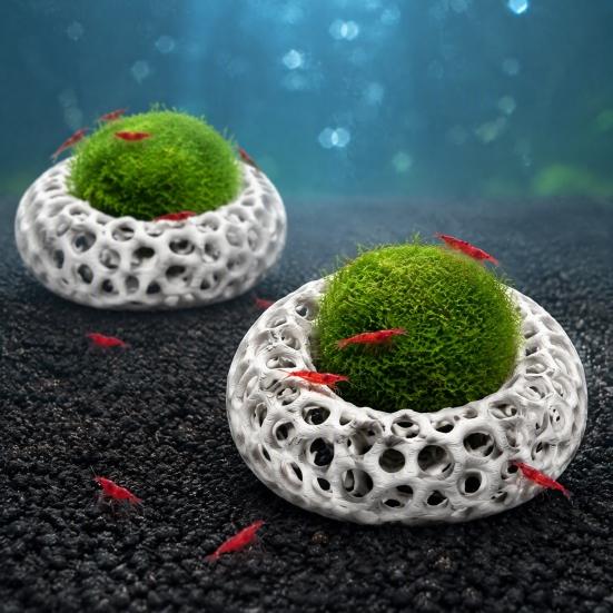 Neocaridina Breeding Cave 2Pcs Shrimp Caves for Plants, Aquarium Round Hideouts, Cherry & Dwarf Decorations Hides Moss Ferns And Anubias, Tank