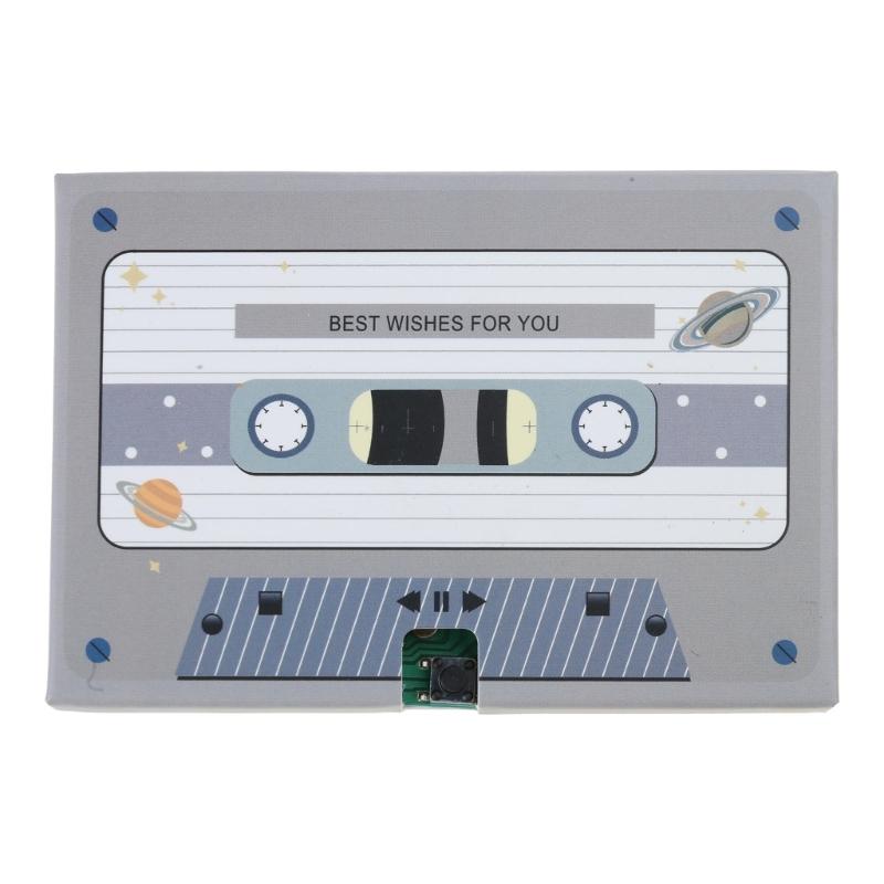 

Easy to Use Voice Recording Cassette Tape Customizable Sound Greeting Card 30/60/300 Seconds Voice Recorder Couple Gift