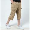 Summer Men's Shorts, Multi-pocket Overalls, Outdoor Cotton Casual Cropped Pants