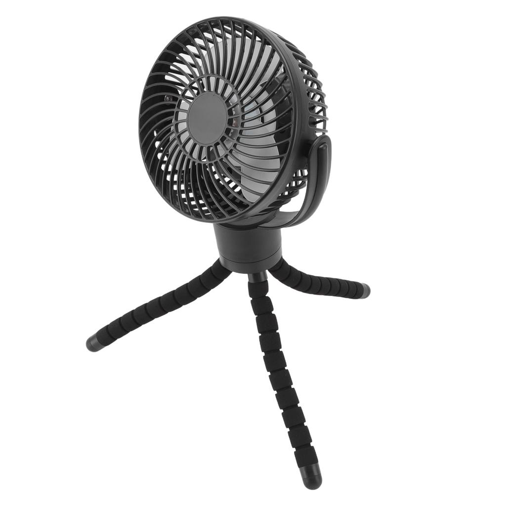 Portable Desktop Fan Rechargeable with LED Light Remote Control for Outdoor Camping Golf Cart Stroller Office Bedroom