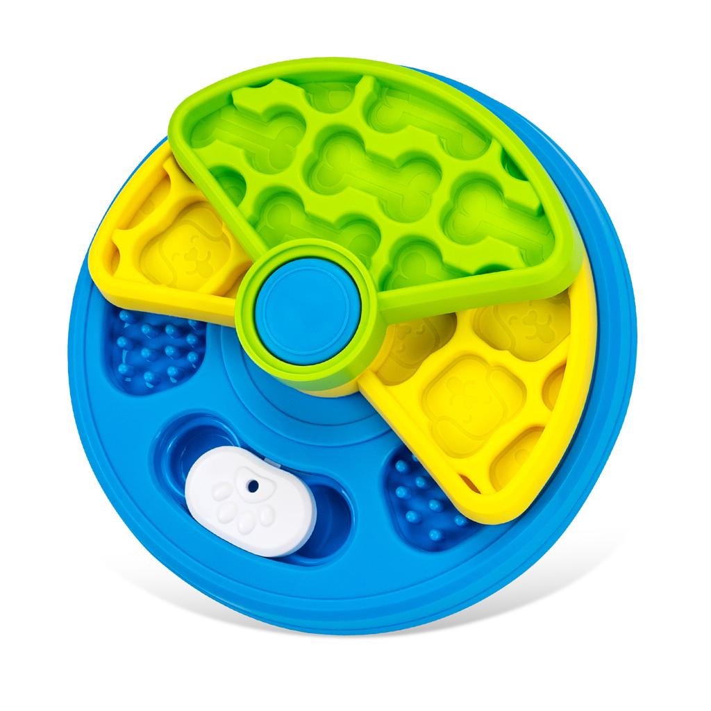 2-Schicht-Hunde-Puzzle-Spielzeug, langsamer Futterspender, interaktiv, steigert Welpen-IQ, Anti-Erstickungs-Geschirr, Hunde-Leckplatten