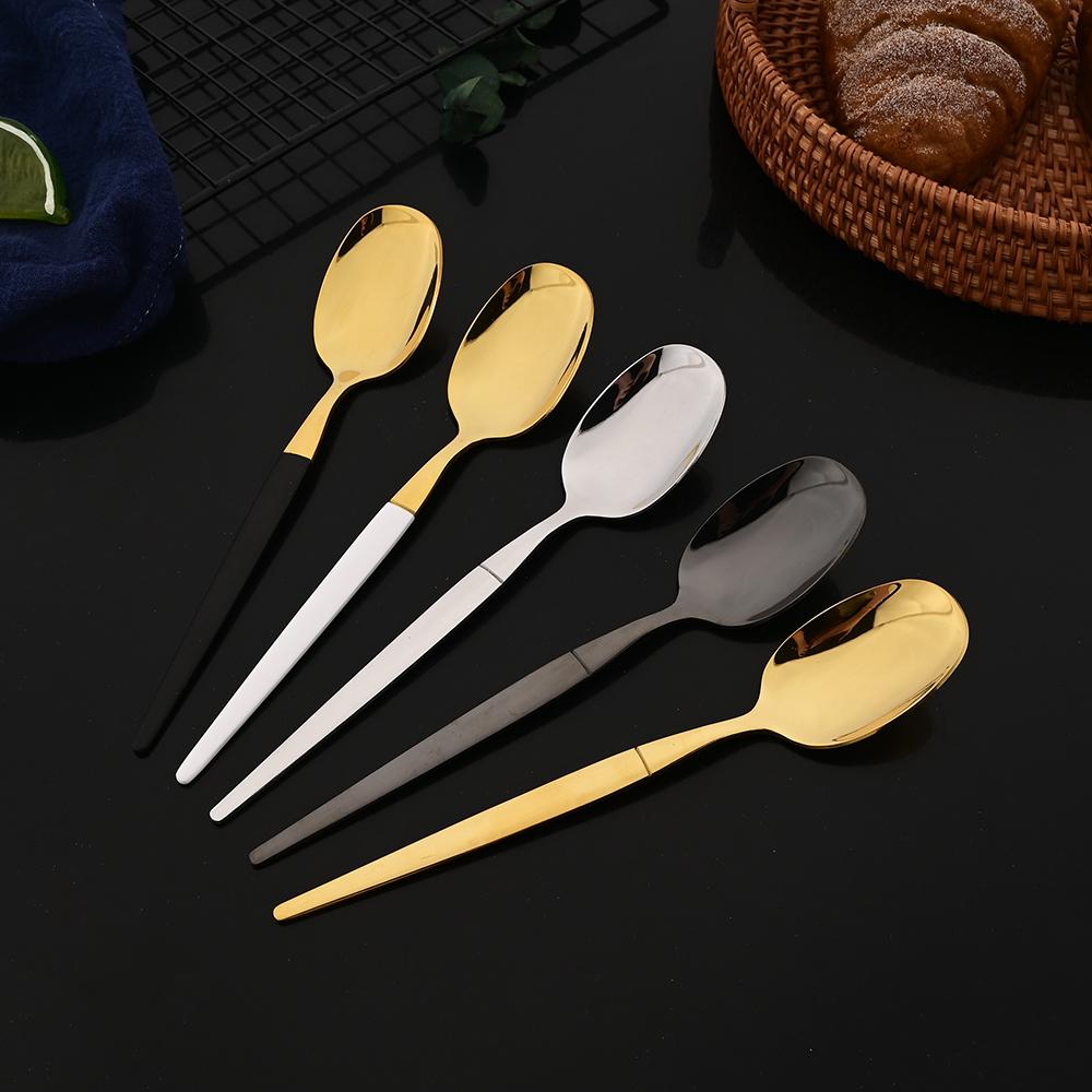 12 Delen/Set Zwart Goud Bruiloft Bestekset Roestvrij Staal Tafelgerei Mes Vork Lepel Servies Set Keuken Bestek Zilverwerk