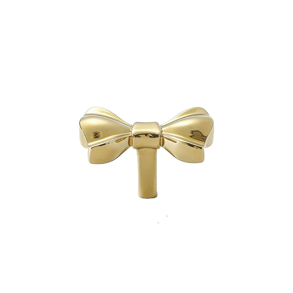 Brass Bow Drawer Pulls - Stylish Cabinet Door Handles for Home Decor Hardware Knobs and Drawer Cabinet Door Handles