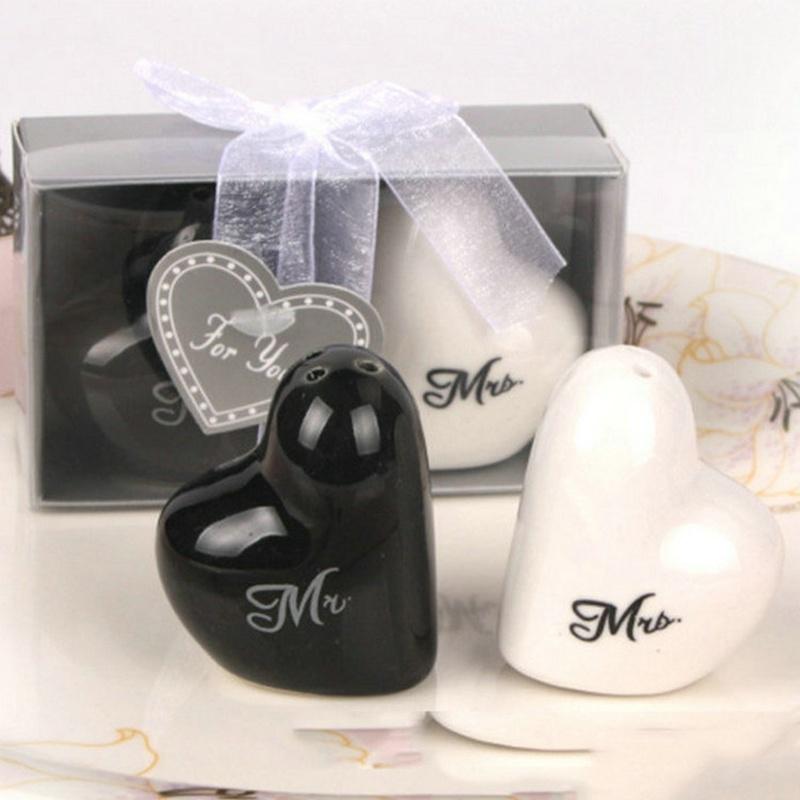 1 Satz von Keramik Mr Salz Pfefferstreuer Kanister Hochzeit Party YRGE /& Mrs