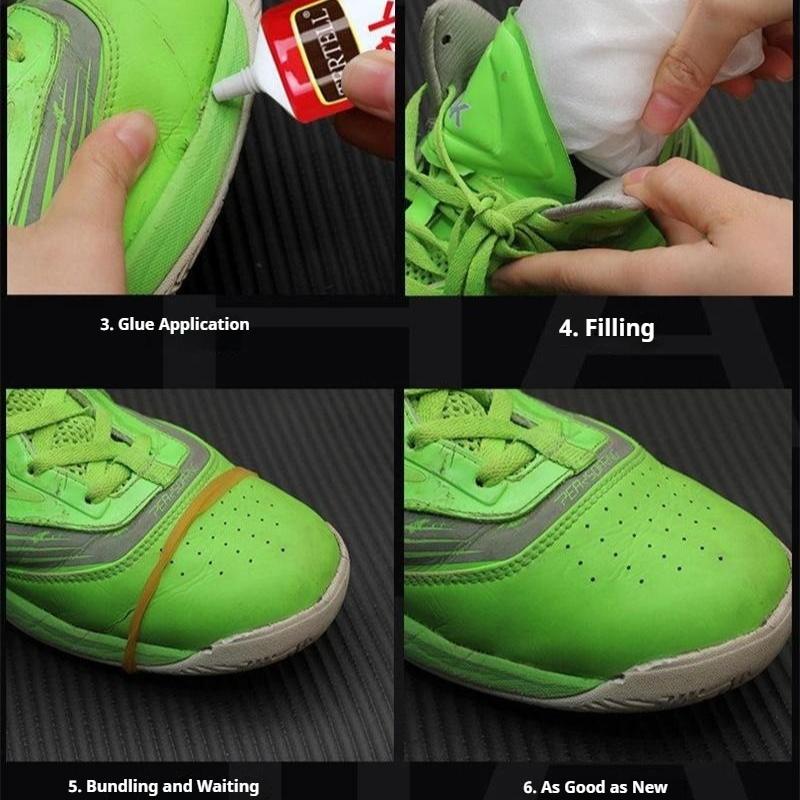 Strong Shoe Glue - Clear, Flexible, Waterproof, Quick Repair for Shoes