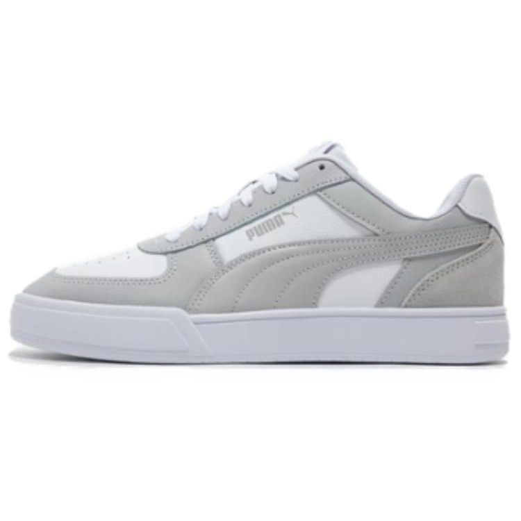 Puma Caven 2.0 Leather Color Block Slip Resistant Durable Low Top Sneakers Unisex Sneakers White Gray 399398-02