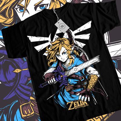 The Legend of  T-shirt Link To The Past Graphic Print Anime Shirt All Size