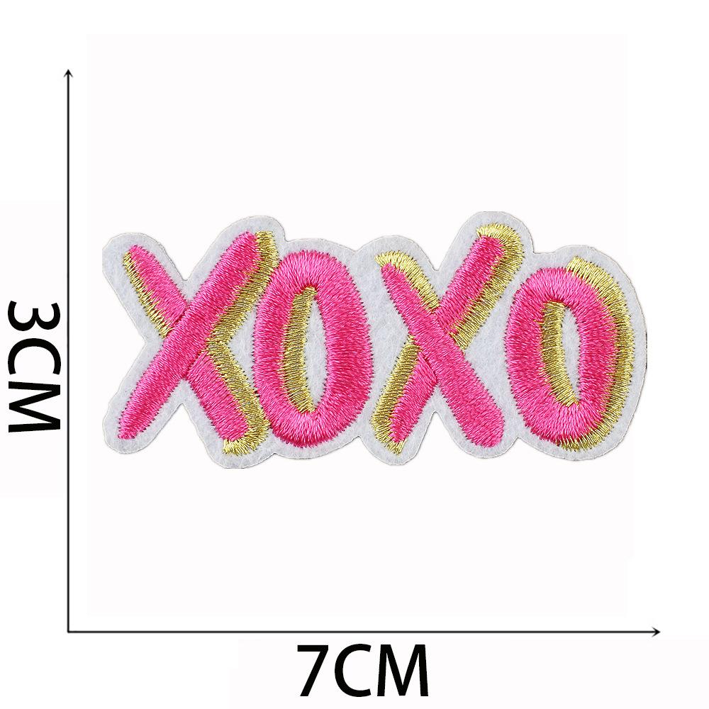 Pink Cheetah Embroidery Cloth Sticker Bag Decoration Rainbow Smiley Face Patch Sticker Butterfly Embroidery Label Mushroom Chapter Ironing