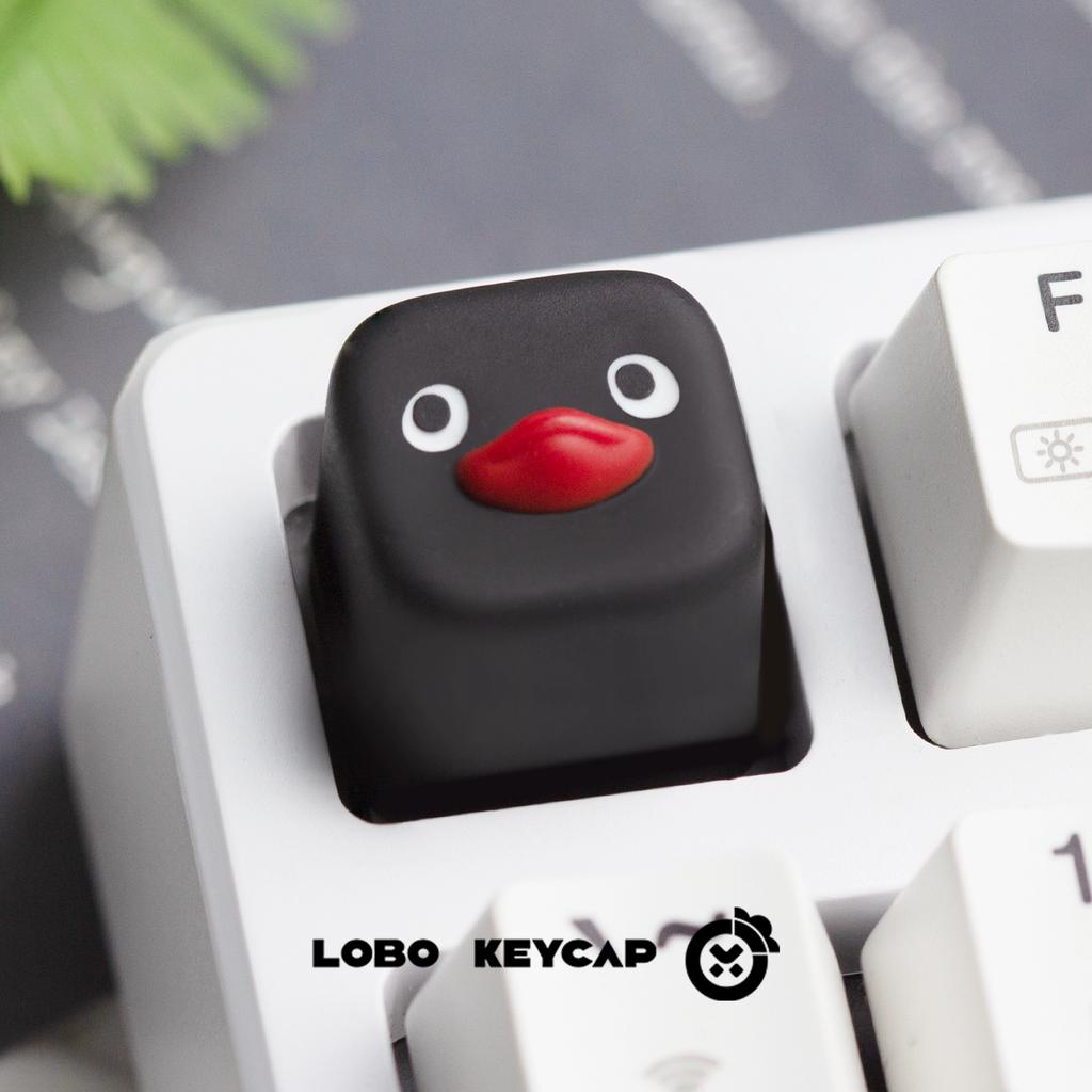 Fun Pingu Series Multiple Expressions Cute Penguin Style Mechanical Keyboard Replace Keycap Resin Material Esc Periphery Gifts