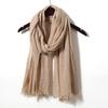 Solid Color Cotton Linen Scarf for Men Women Autumn Winter Warm Pashmina Soft Long Shawls Wraps Short Tassel Bufanda Muffler