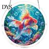 Stained Glass Puzzle Round Acrylic Suncatcher Puzzle, UV Printed Window Hanging Decor Educational Game 7.48 Inch DIY Craft Light Catcher Ornament for